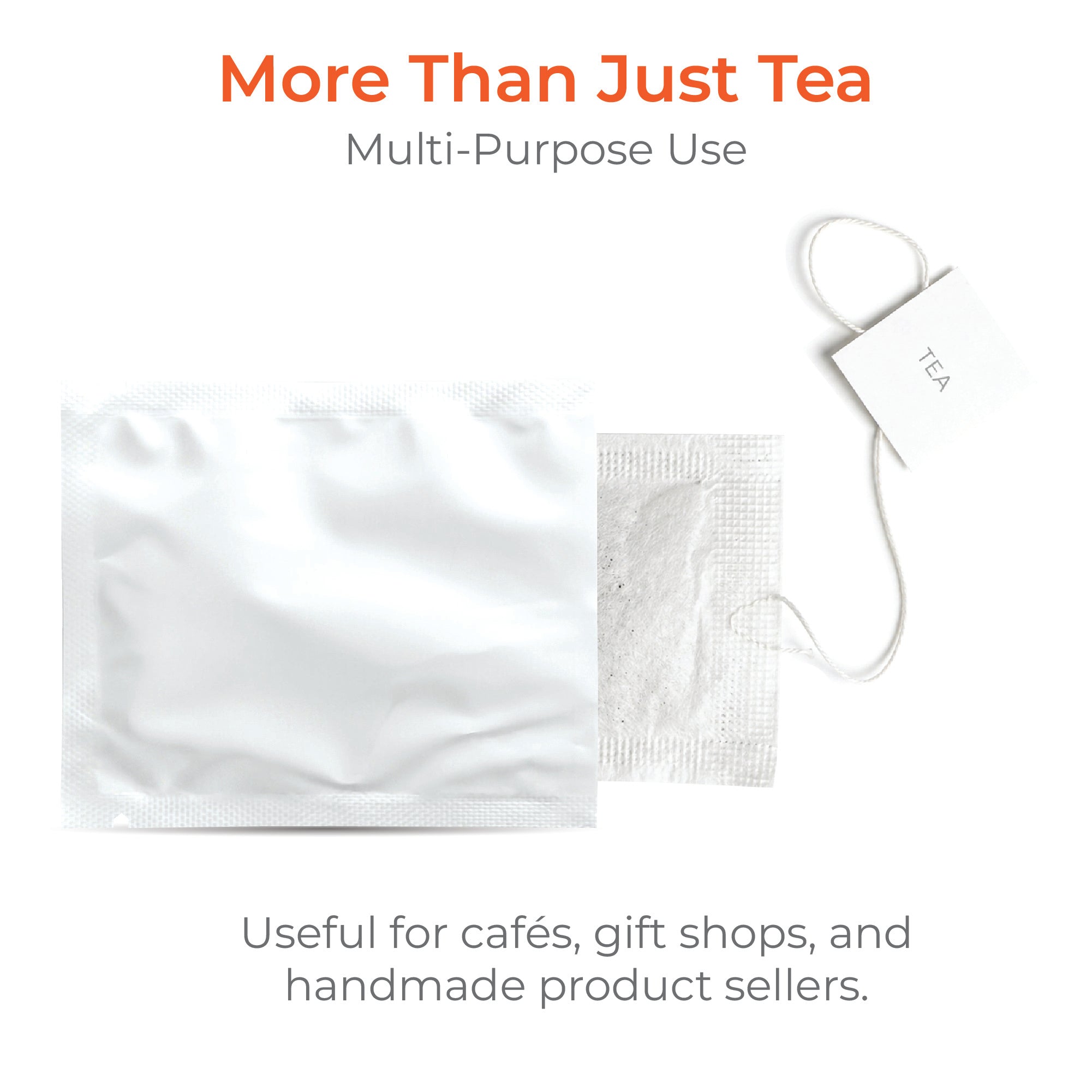 White Plain Outer Envelope for Tea Bags and Coffee Packaging 2