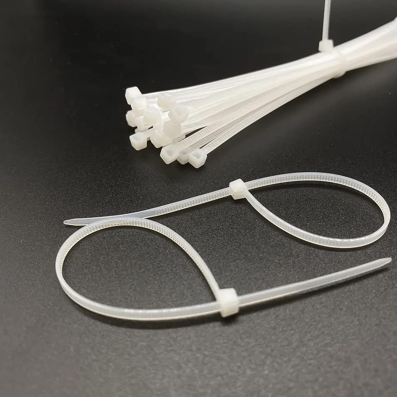 Nylon Self Locking Cable Ties / Zip Ties (White) 150mm - 6 Inch