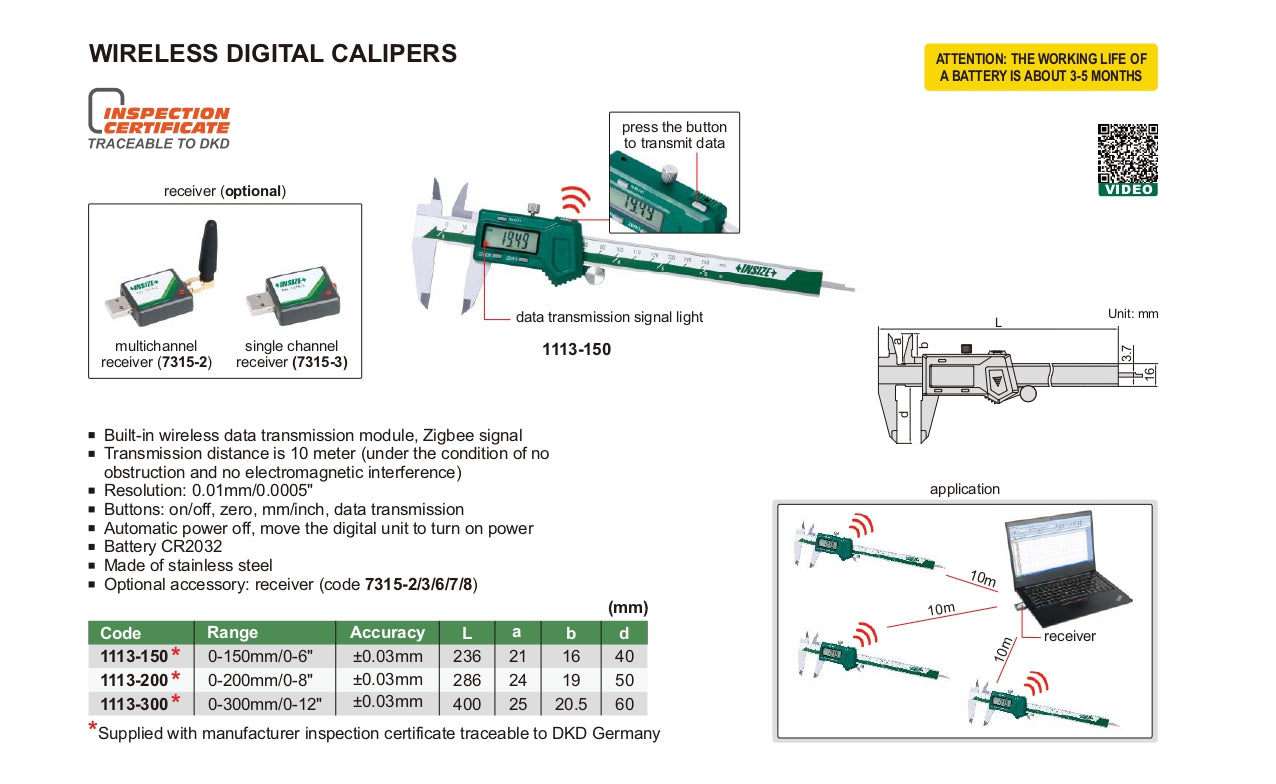 INSIZE Digital Caliper 1113