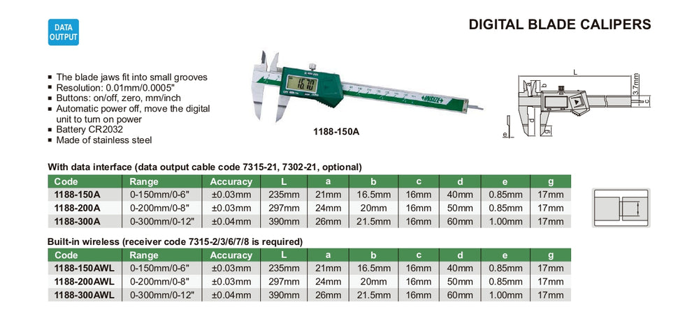 INSIZE Digital Blade Caliper