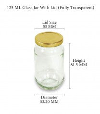 120ml Round Glass Jar with 53mm Lug cap