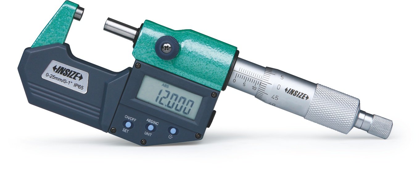 INSIZE Waterproof Digital outside Micrometer - With Data Output