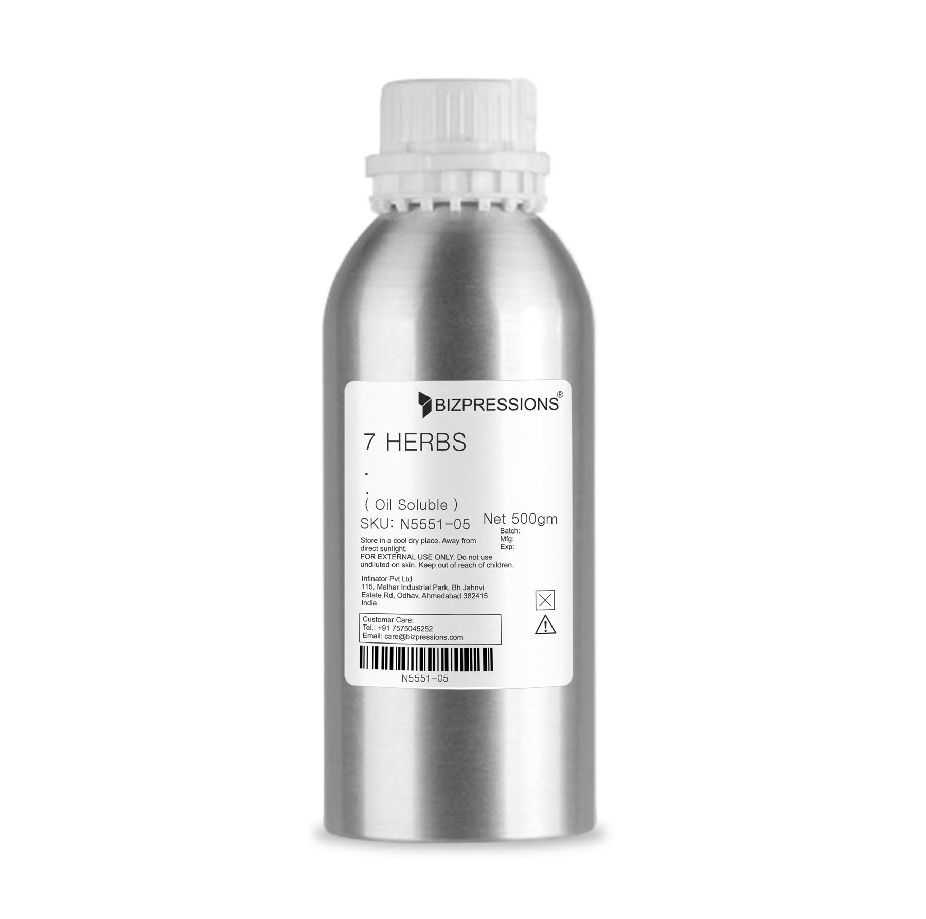 7 HERBS - Fragrance ( Oil Soluble ) - 500 gm