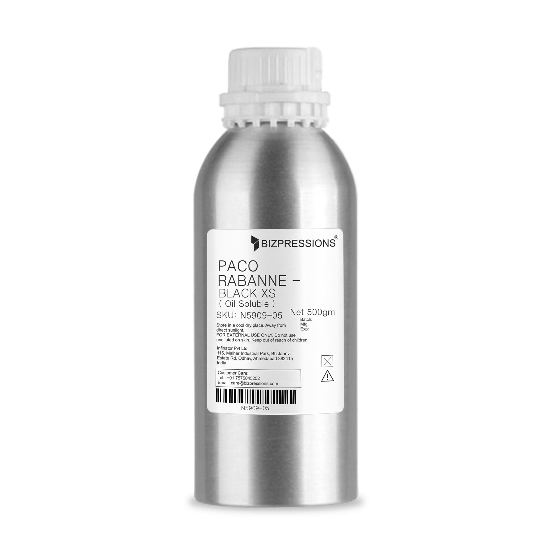 PACO RABANNE - BLACK XS - Fragrance ( Oil Soluble ) - 500 gm