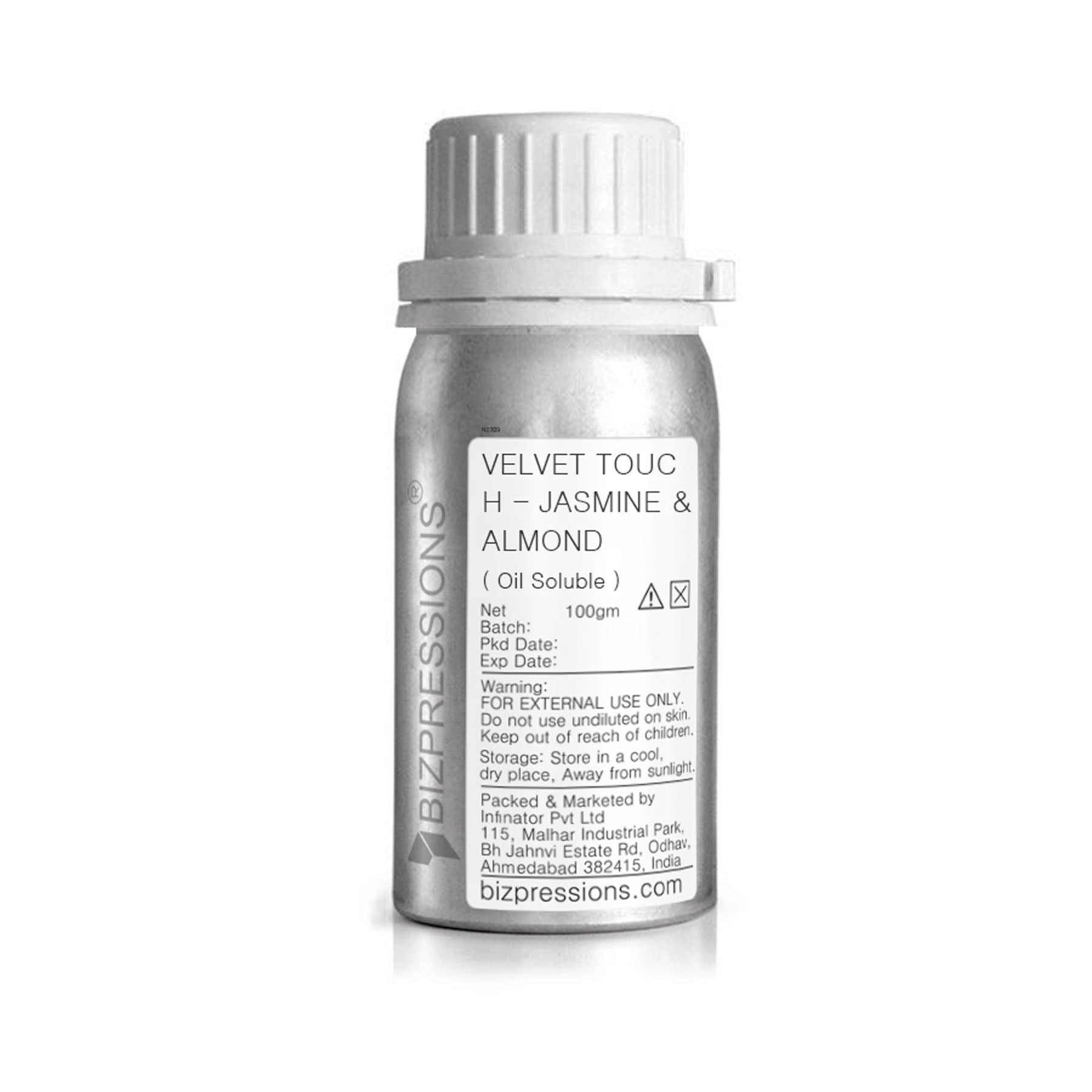 VELVET TOUCH - JASMINE & ALMOND - Fragrance ( Oil Soluble ) - 100 gm