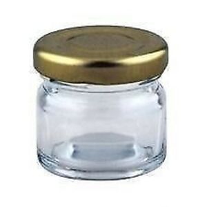 40ml Round Glass Jar with 43mm Golden Lug Cap
